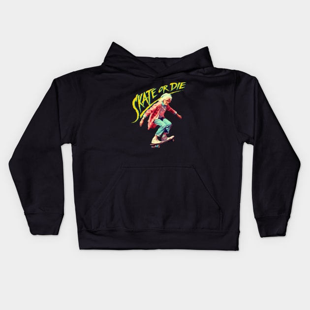 Granny Shredder Kids Hoodie by kingkongmatsing